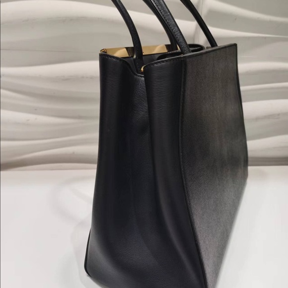 Fendi 2Jours Black Medium textured leather tote - Picture 3 of 7
